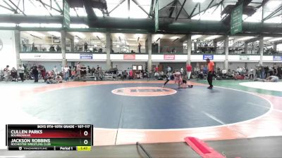 107-117 lbs Quarterfinal - Jackson Robbins, Rochester Wrestling Club vs Cullen Parks, Bourbonnais