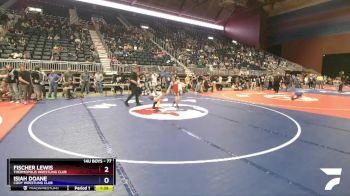 77 lbs Semifinal - Fischer Lewis, Thermopolis Wrestling Club vs Isiah Doane, Cody Wrestling Club