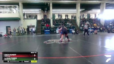 285 lbs Champ. Round 1 - La`Ron Parks, Notre Dame (Ohio) vs Zach Kuneff, Wheeling