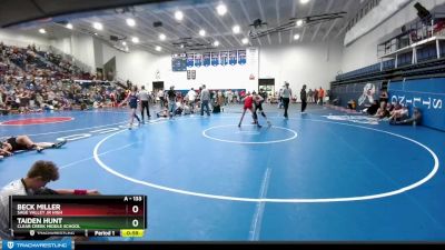 133 lbs Semifinal - Beck Miller, Sage Valley Jr High vs Taiden Hunt, Clear Creek Middle School