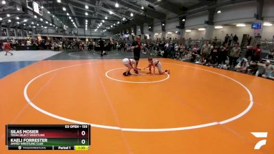 135 lbs Quarterfinal - Kaeli Forrester, Amped Wrestling Club vs Silas Mosier, Texas Select Wrestling