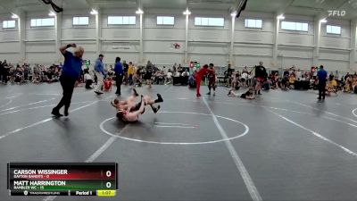 96 lbs Round 8 (10 Team) - Carson Wissinger, Dayton Bandits vs Matt Harrington, Rambler WC