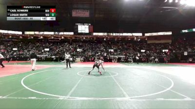 95 lbs Cons. Round 3 - Cael Sowers, MOH3 vs Logan Smith, WAD1