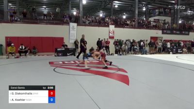57 kg Consolation - Gregory Diakomihalis, Spartan Combat RTC/ TMWC vs Alan Koehler, Nebraska Wrestling Training Center