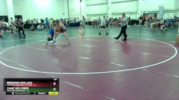 157 lbs Round 2 (8 Team) - Zane Willobee, Team Michigan Blue vs Brenden Bolling, Capitian Nebraska (A Team)