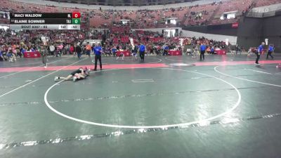 85 lbs 3rd Place Match - Elaine Sommer, St. Croix Falls Saints vs Maci Waldow, New Lisbon