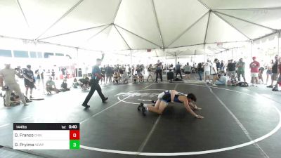 144 lbs Consi Of 16 #2 - David Franco, Chino WC vs Demian Pryima, Newport Harbor