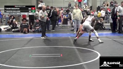 115 lbs Cons. Round 2 - Keaton Ballard, Haysville vs Najib Issoufou, Manhattan