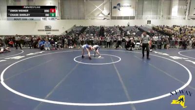 106 lbs Quarterfinal - Owen Weiner, Deep Roots Wrestling Club vs Chase Shirley, Rambler Wrestling Club