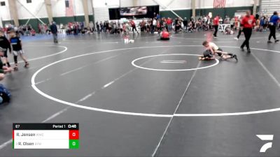 67 lbs Champ. Round 1 - Reid Olsen, St.Paul Youth Wrestling vs Ryker Jensen, Wayne Wrestling Club