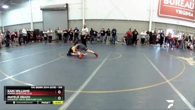 105 lbs Quarterfinal - Mateus Erazo, Powhatan Youth Wrestling Club vs Kain Williams, Ranger Wrestling Club