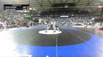 Boys 4A 144 lbs Cons. Round 4 - Colton Vincent, Chiawana vs Macin Castro, Spanaway Lake