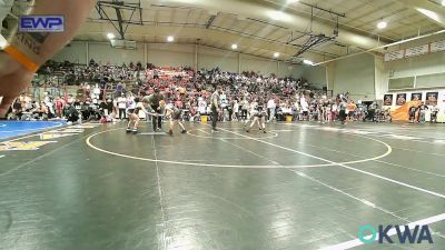 92 lbs Quarterfinal - Sawyer Dorton, Grove Takedown Club vs Ross Powell, Bristow Youth Wrestling