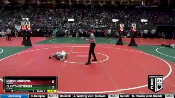 58 lbs Quarterfinal - Clayton Ettinger, LCWCA vs Derrin Andrews, WWWA