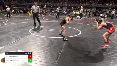 55 lbs Round Of 32 - Jeffrey Swanick, Wallenpaupack vs Daxon Bench, Bethel Park