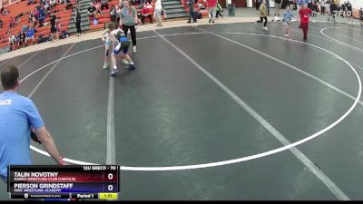 70 lbs Round 1 - Talin Novotny, Hawks Wrestling Club (Lincoln) vs Pierson Grindstaff, MWC Wrestling Academy