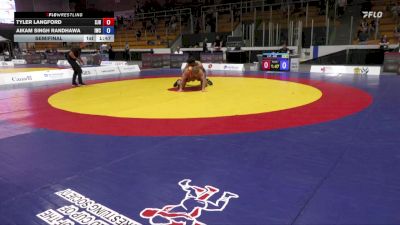 92kg Semifinal - Tyler Langford, Saskatoon Junior Huskies vs Aikam Singh Randhawa, Independent Wrestling Club