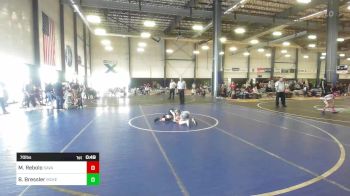 70 lbs Quarterfinal - Mason Rebolo, Savage House WC vs Blake Bressler, McKenzie River Mat Club