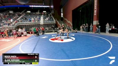 119 lbs Cons. Round 1 - Royce Smith, Lander USA Wrestling vs Slade Swensen, Top Of The Rock Wrestling Club