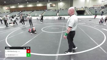 50 lbs 2nd Place - Lincoln Whittenburg, Ceres Pups WC vs Hudson Anderson, Roseburg Mat Club