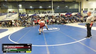 184 lbs Quarterfinal - Tyler Dormanen, UW-LaCrosse vs Parr Thomas Schoolman, North Central College