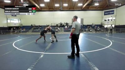 197 lbs Cons. Semi - Carson Gooley, Southern Oregon vs Emilio Johnson, Menlo NCWA