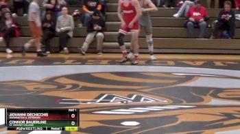 165 lbs Semifinal - Connor Bauerline, St. Vincent College vs Jiovanni DeChicchis, Washington & Jefferson