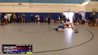 150 lbs Quarterfinal - Oakley Maddox, Brothers Of Steel vs Samson Castillo, All In Wrestling