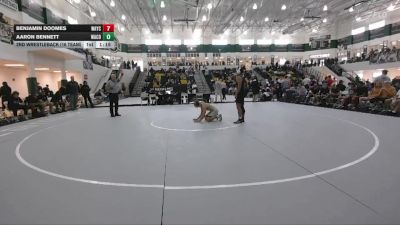 157 lbs 2nd Wrestleback (16 Team) - Aaron Bennett, Ware County vs Benjamin Doomes, Wayne County HS