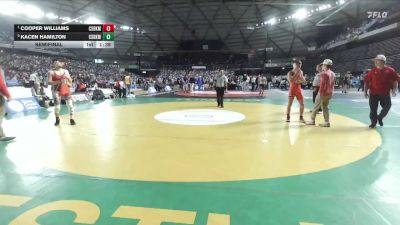 Boys 1A 138 lbs Semifinal - Cooper Williams, Castle Rock vs Kacen Hamilton, Castle Rock