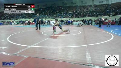 128 lbs Consi Of 32 #2 - Logan Cheves, Marlow Outlaws Jh vs Koby French, Bartlesville JH