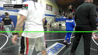 110 lbs Rr Rnd 1 - Grace Halbert, Berryhill Wrestling Club vs Kawehi White, Henryetta Knights Wrestling Club