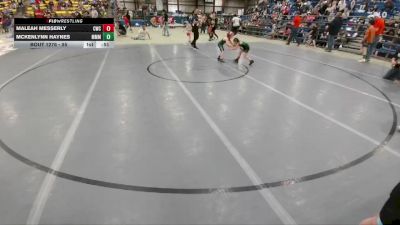 55 lbs Round 3 - McKenlynn Haynes, Moorcroft Mat Masters vs Maleah Messerly, Colstrip Wrestling Club