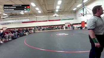 144 lbs Quarterfinals (8 Team) - Devan Clawson, Riverton vs Myles Baugh, Worland High School