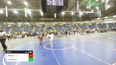 157 lbs Consi Of 8 #2 - Lucas Medina, Cheyenne Central vs Connor Lamping, Helena High