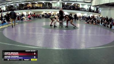 160A Champ. Round 1 - Janiya Brogan, West Liberty University vs Sophia Bassino, Northern Michigan University