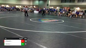 113 lbs Round 3 (8 Team) - Jackson Bassett, STL Orange vs Isaac Santos, Camden Greasers