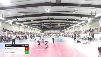 80 lbs 3rd Place - Nissia Descheeny, Aztec vs Kali Hernandez, PV Youth Wrestling