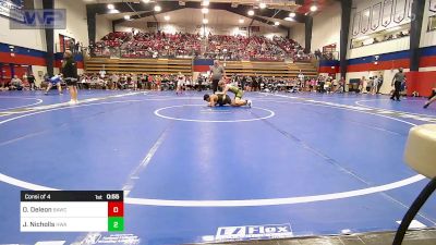 140 lbs Consi Of 4 - Oscar Deleon, Broken Arrow Wrestling Club vs Jacob Nicholls, HURRICANE WRESTLING ACADEMY