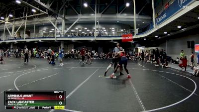 130 lbs Round 3 (8 Team) - Zack Lancaster, AACO Allstars vs Arminius Avant, VA Patriots