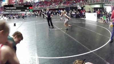 82 lbs Cons. Round 4 - Hadley Gallagher, Hawks Wrestling Club (Lincoln) - Girls vs Lana Sueper, Madison