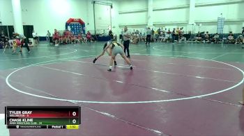 132 lbs Round 2 (10 Team) - Tyler Gray, Wellington vs Chase Kline, Avon Wrestling Club