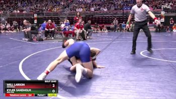 2A-138 lbs Champ. Round 1 - Will Larson, Decorah vs Kyler Sandholm, Red Oak