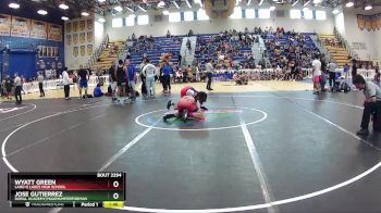 150 lbs Quarterfinal - Wyatt Green, Land O Lakes High School vs Jose Gutierrez, Doral Academy/MaximumPerforman