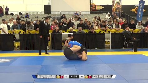 Jocelyn Marie Letscher vs Ana Luiza Frias Fernandes 2024 World IBJJF Jiu-Jitsu No-Gi Championship