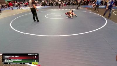 106 lbs Cons. Round 2 - Senna Russnogle, Mountainside vs Emmett Oliver, Madras