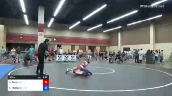 92 lbs Quarterfinal - Hannah Perro, Die-Hard Wrestling vs Reagan Mathers, Thorobred Wrestling Club