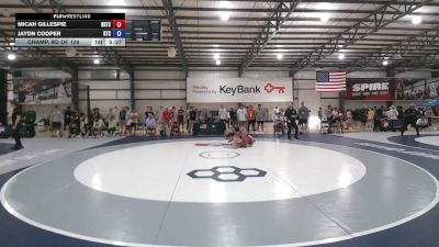 125 kg Champ. Rd Of 128 - Micah Gillespie, Rochester Regional Training Center vs Jaydn Cooper, Burg Training Center