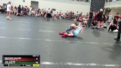 98 lbs Round 5 (6 Team) - Joe Austin, Glasgow WA vs Grayson Saucer, Bronco Elite WC