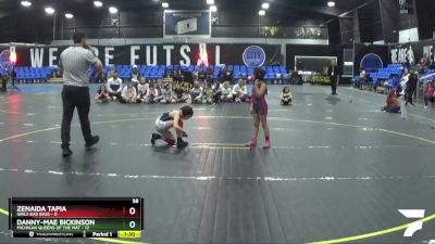 58 lbs Round 1 (4 Team) - Danny-Mae Bickinson, Michigan Queens Of The Mat vs Zenaida Tapia, Girls Bad Bass